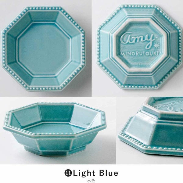 Amy 八角皿 豆皿 小皿 小付 角皿 おしゃれ 北欧 食器 醤油皿 陶器 美濃焼 日本製
