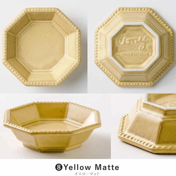 Amy 八角皿 豆皿 小皿 小付 角皿 おしゃれ 北欧 食器 醤油皿 陶器 美濃焼 日本製