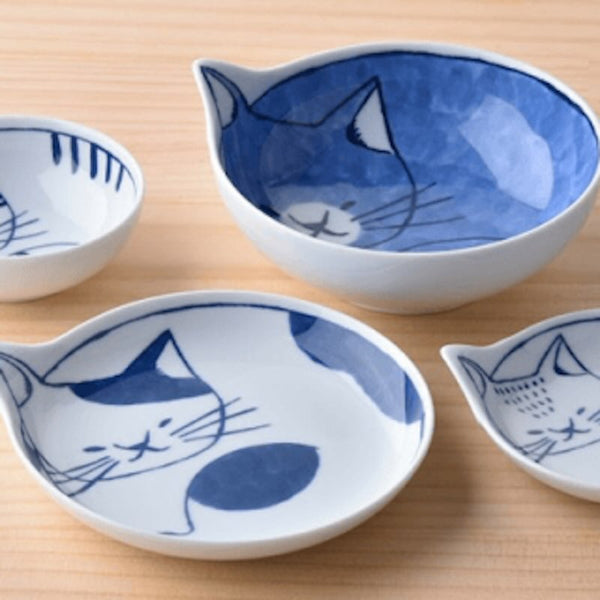 neco鉢 4Pセット 14cm 小鉢 おしゃれ ねこ鉢 波佐見焼 日本製 食器 ギフトセット