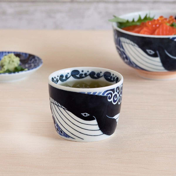 白波くじら クジラ そば猪口 そばちょこ 蕎麦猪口 カップ おしゃれ 美濃焼 和食器 日本製 食器