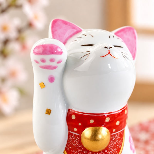 招き猫 有田焼 招福猫 miw みゅう なでしこ 親子ペア 置物 おしゃれ 陶器 縁起物 日本製 プレゼント