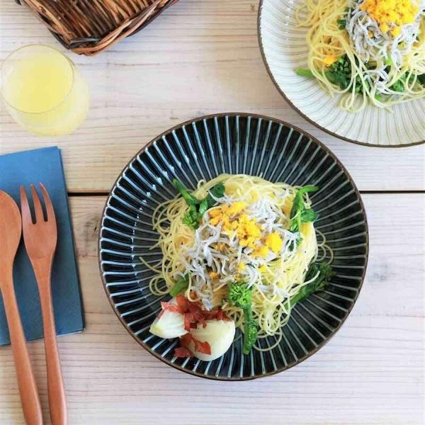 窯変SENDAN 深皿 22.5cm 大皿 225ディーププレート しのぎ 食器 美濃焼 日本製