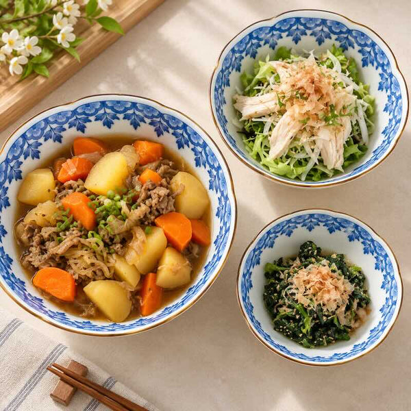 錦 桔梗 6.8寸鉢 大鉢 煮物鉢 おしゃれ どんぶり 日本製 美濃焼 和食器