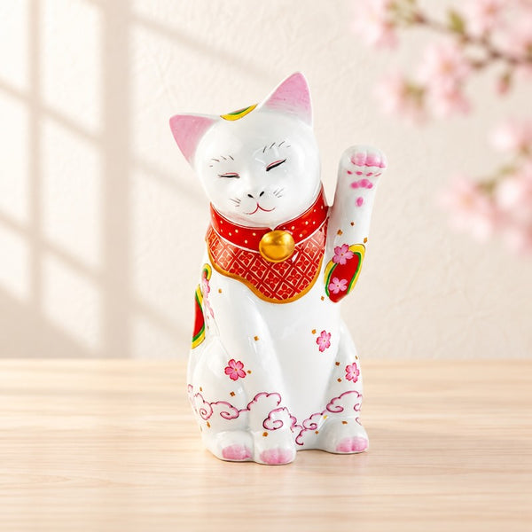 招き猫 有田焼 招福猫 miw みゅう なでしこ 親子ペア 置物 おしゃれ 陶器 縁起物 日本製 プレゼント