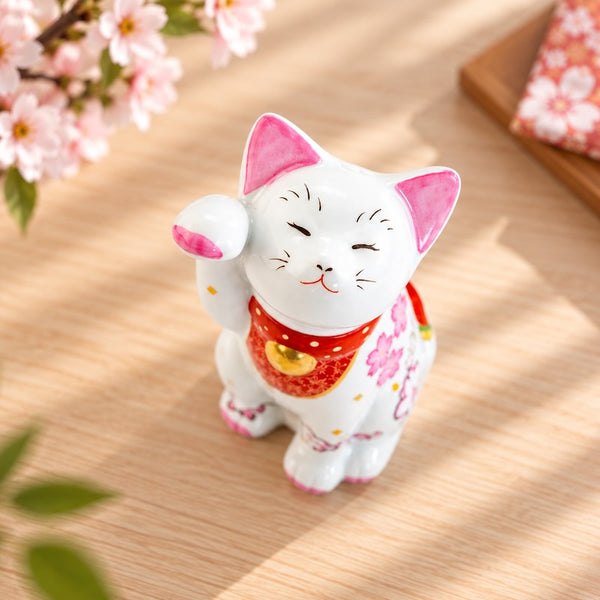 招き猫 有田焼 招福猫 miw みゅう なでしこ 親子ペア 置物 おしゃれ 陶器 縁起物 日本製 プレゼント