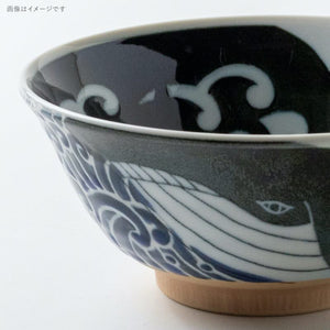 白波くじら 多用丼 15cm おしゃれ 鉢 ボウル どんぶり 和食器 美濃焼 日本製 食器