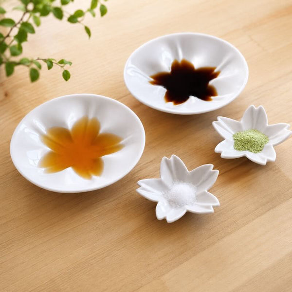 hiracle ひらくる さくら 小皿 豆皿 各1枚セット おしゃれ 九谷焼 食器 日本製 白 ピンク ブルー