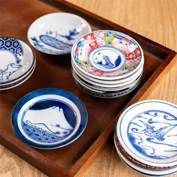 江戸っ子恐竜 豆皿 おしゃれ 小皿 小付け 食器 日本製 美濃焼 和風