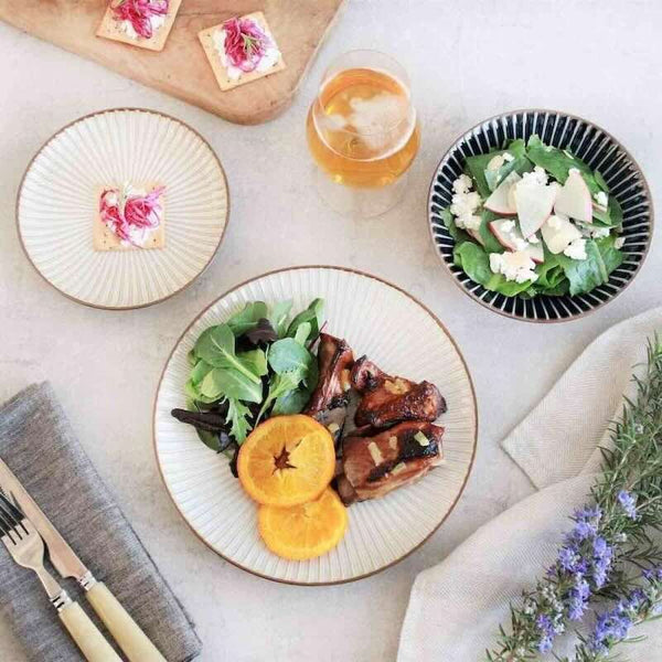窯変SENDAN センダン 大皿 23.5cm おしゃれ しのぎ 食器 235プレート 美濃焼 日本製
