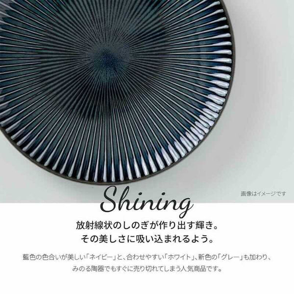 窯変SENDAN 深皿 22.5cm 大皿 225ディーププレート しのぎ 食器 美濃焼 日本製