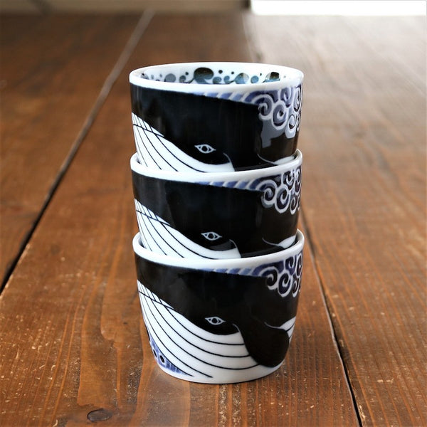 白波くじら クジラ そば猪口 そばちょこ 蕎麦猪口 カップ おしゃれ 美濃焼 和食器 日本製 食器