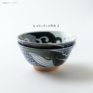 白波くじら 多用丼 15cm おしゃれ 鉢 ボウル どんぶり 和食器 美濃焼 日本製 食器