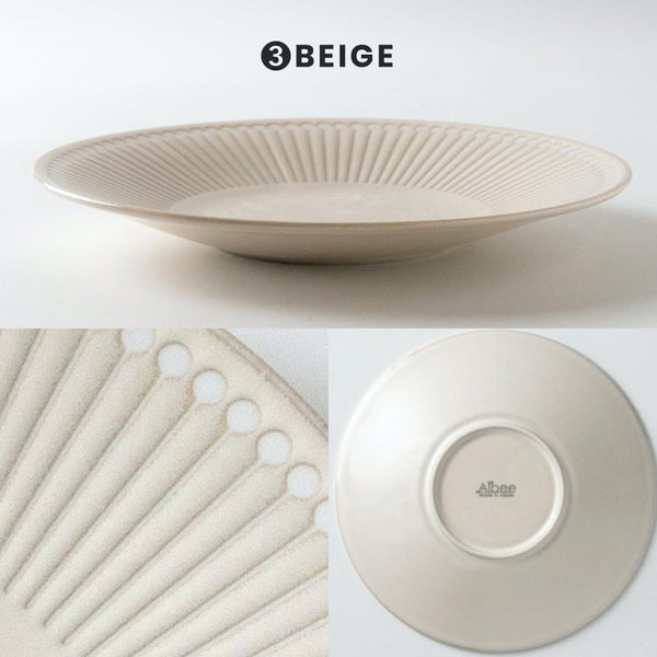 みのる陶器 Albee アルビー 220プレート 3枚セット 大皿 22cm おしゃれ 美濃焼 日本製 食器