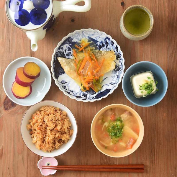 Aruhino 取皿 おしゃれ 全4柄 菊皿 中皿 16cm 波佐見焼 日本製 食器