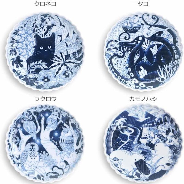 Aruhino 取皿 おしゃれ 全4柄 菊皿 中皿 16cm 波佐見焼 日本製 食器