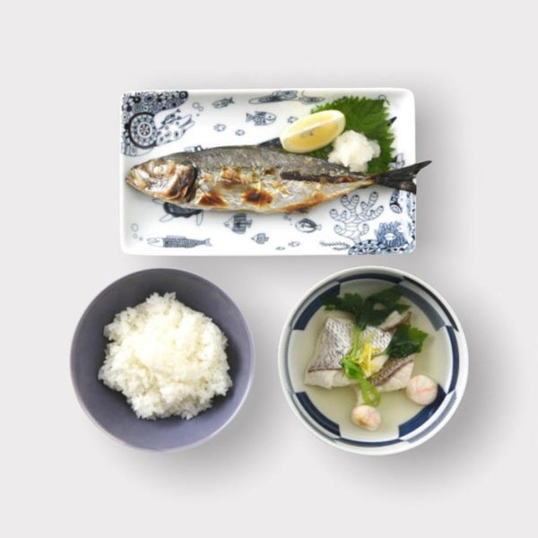 Cocomarine ココマリン 長角皿 角皿 おしゃれ 北欧 ジンベイザメ マンタ 波佐見焼 日本製 食器