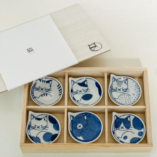 ねこ 豆皿 箸置き セット 波佐見焼 ギフトセット はしおき おしゃれ 食器 日本製 箸小物