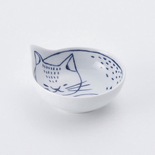 小neco鉢 4Pセット 小鉢 豆鉢 9.8cm 猫柄 食器 波佐見焼 日本製 ギフトセット 化粧箱入