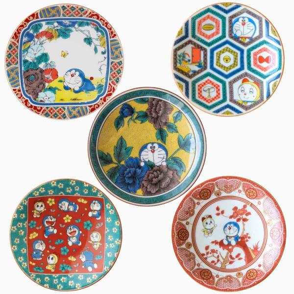 九谷焼 ドラえもん 小皿 おしゃれ 12cm 5枚セット 食器 doraemon 日本製