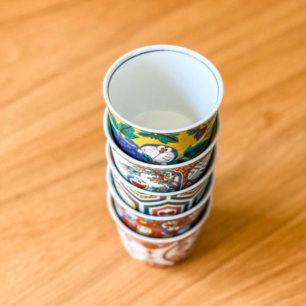 九谷焼 ドラえもん そばちょこ 5枚セット おしゃれ 蕎麦猪口 カップ 猪口 和食器