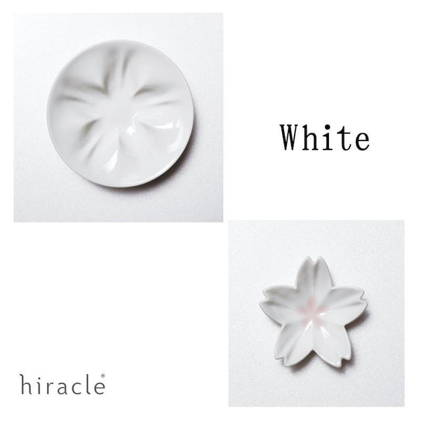 hiracle ひらくる さくら 小皿 豆皿 各2枚セット ホワイト おしゃれ 九谷焼 桜 食器 日本製