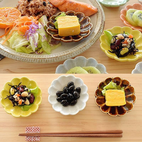 9色菊形小皿 豆皿 小皿 食器 おしゃれ 小付け 豆鉢 醤油皿 美濃焼 日本製