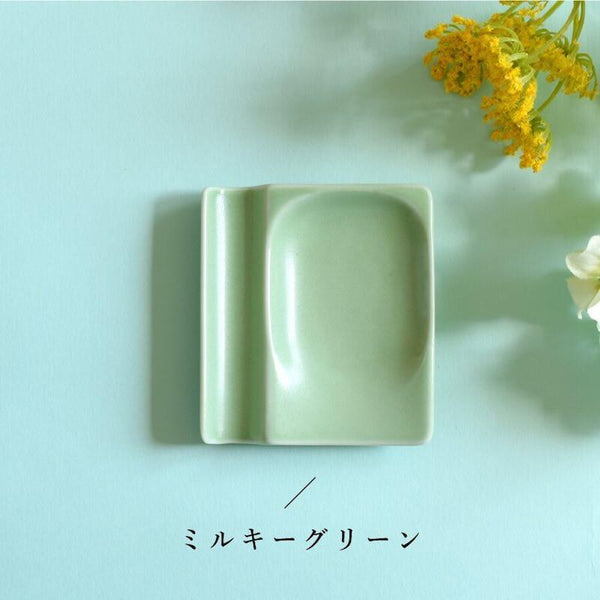 小皿にもなるカトラリーレスト 箸置き 豆皿 おしゃれ 小皿 小付け 陶器 食器 美濃焼 日本製
