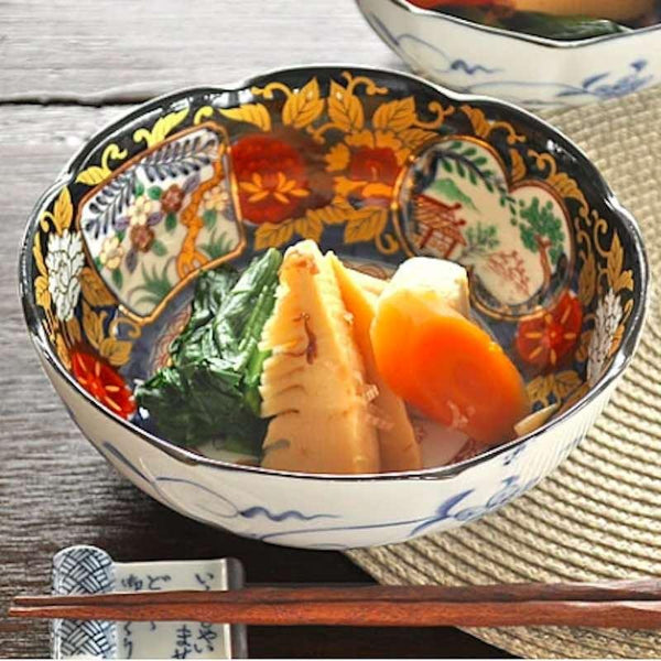 金彩牡丹 5.5寸鉢 中鉢 取り鉢 小鉢 食器 ボウル 煮物鉢 日本製 美濃焼