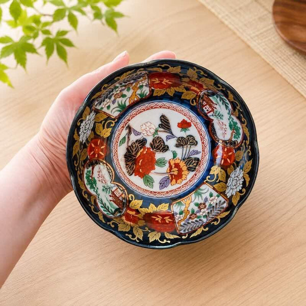 金彩牡丹 5.5寸鉢 中鉢 取り鉢 小鉢 食器 ボウル 煮物鉢 日本製 美濃焼