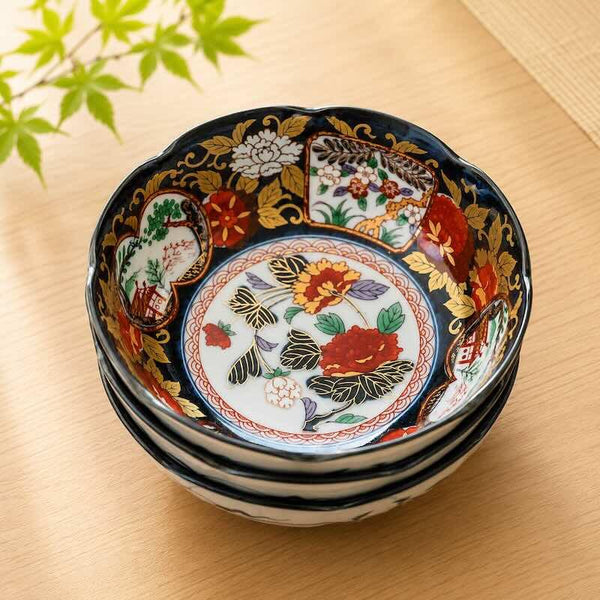 金彩牡丹 5.5寸鉢 中鉢 取り鉢 小鉢 食器 ボウル 煮物鉢 日本製 美濃焼