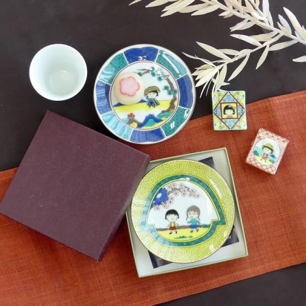 ちびまる子ちゃん 九谷焼 豆皿 小皿 おしゃれ 食器 和食器 日本製 かわいい