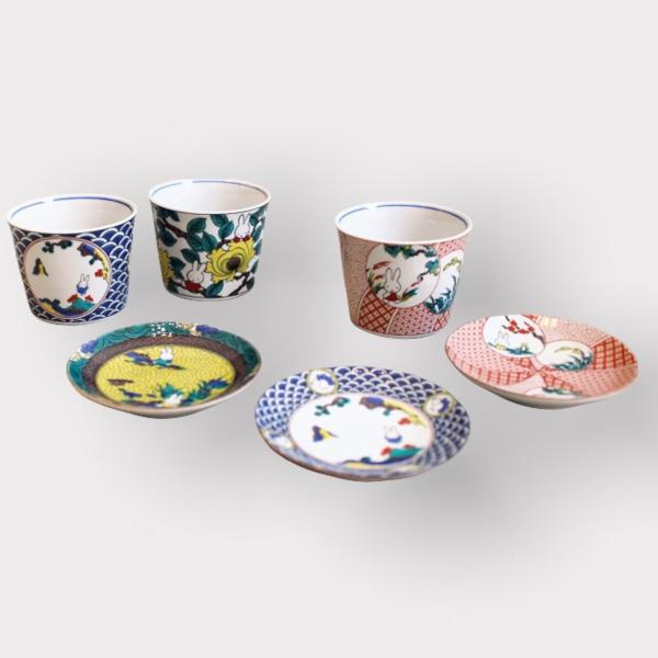 ミッフィー 豆皿 九谷焼 皿 陶器 小皿 食器 おしゃれ miffy うさぎ 日本製 かわいい