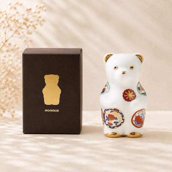 Momoco bear モモコベア 吉祥古伊万里 クマ 熊 置物 縁起物 有田焼 日本製 クリスマス プレゼント
