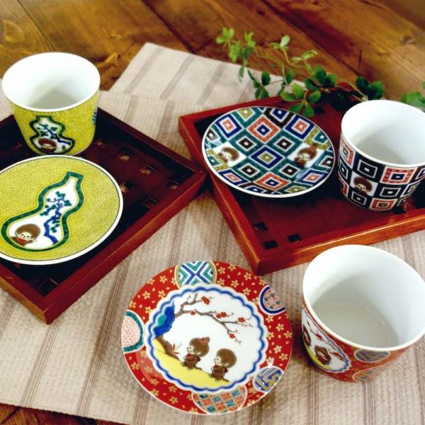 九谷焼 小皿 おしゃれ 12cm モンチッチ 食器 和食器 日本製 かわいい 猿