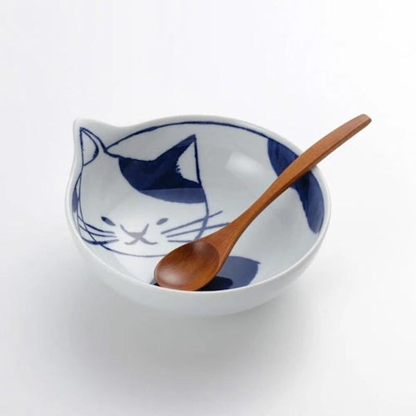 Cat Bowl Set of 4 Bowls ‘Neco’ Ishimaru Hasami Ware (14cm)