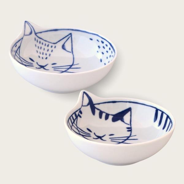 neco鉢 猫鉢 14cm 2枚セット おしゃれ 波佐見焼 日本製 食器 トラ ベンガル ボウル