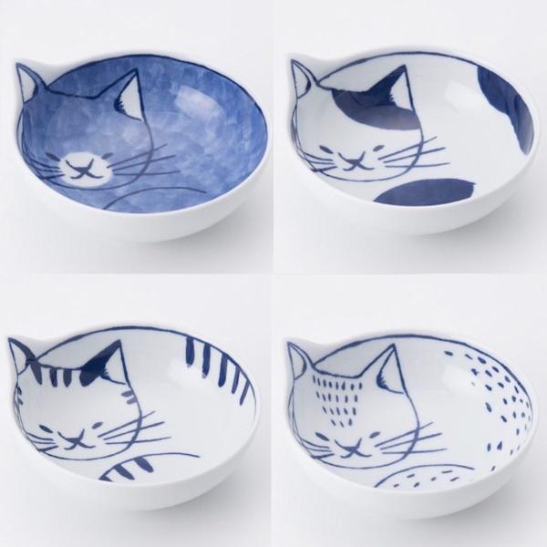 neco鉢 14cm 小鉢 おしゃれ 選べる4柄 波佐見焼 日本製 猫柄 ボウル