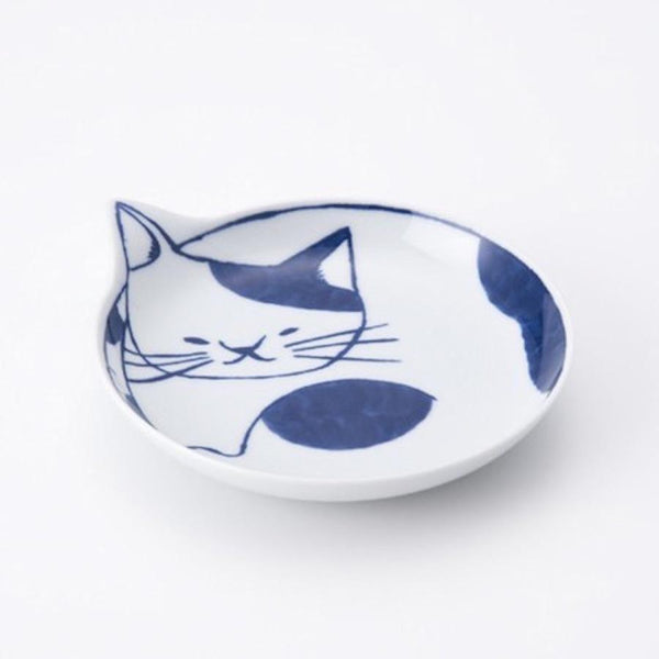 Cat Plate Set of 5 Plates ‘Neco’ Ishimaru Hasami Ware (14cm)