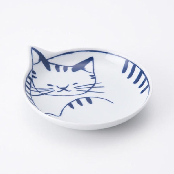 Cat Plate Set of 5 Plates ‘Neco’ Ishimaru Hasami Ware (14cm)