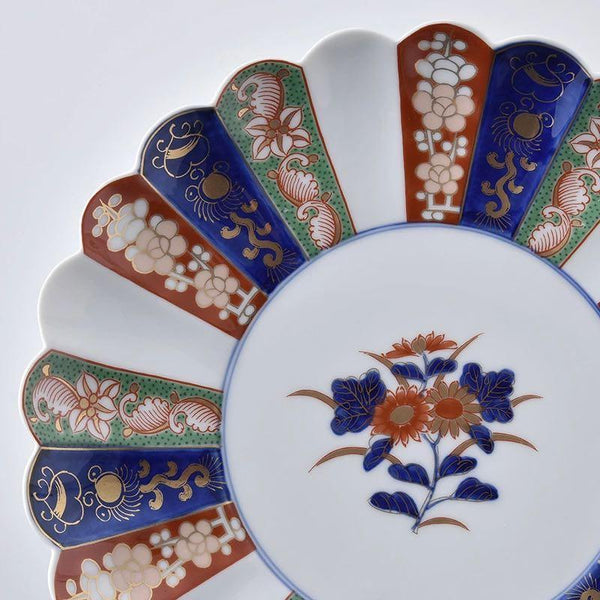 見込菊花紋 楕円 小鉢 ボウル 林九郎窯 和食器 日本製 波佐見焼 古伊万里