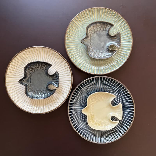窯変SENDAN センダン 小皿 おしゃれ 16cm 取り皿 食器 しのぎの器 美濃焼 日本製