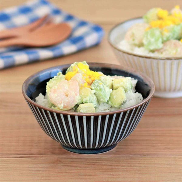 窯変SENDAN 茶碗 14cm 大きめ 飯碗 小鉢 しのぎ 食器 美濃焼 日本製