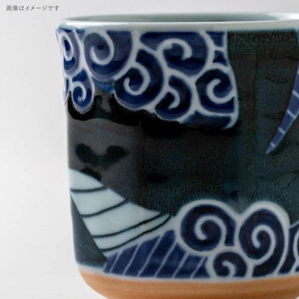 白波くじら 湯呑 クジラ 八角湯呑 カップ おしゃれ 湯飲み 美濃焼 和食器 日本製 食器