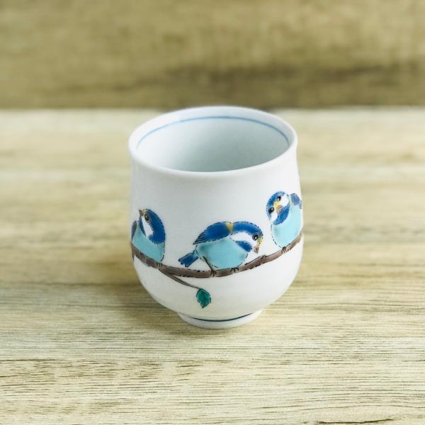 九谷焼 湯呑 湯呑み カップ 鳥 和食器 贈り物 プレゼント お祝い