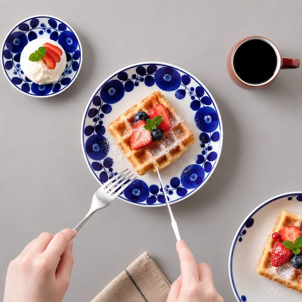 白山陶器 ブルーム プレートM リース 中皿 19.5cm ケーキ皿 おしゃれ 北欧 波佐見焼 食器 日本製