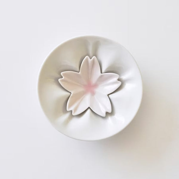 hiracle ひらくる さくら 小皿 豆皿 各2枚セット ホワイト おしゃれ 九谷焼 桜 食器 日本製