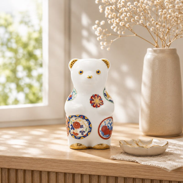 Momoco bear モモコベア 吉祥古伊万里 クマ 熊 置物 縁起物 有田焼 日本製 クリスマス プレゼント