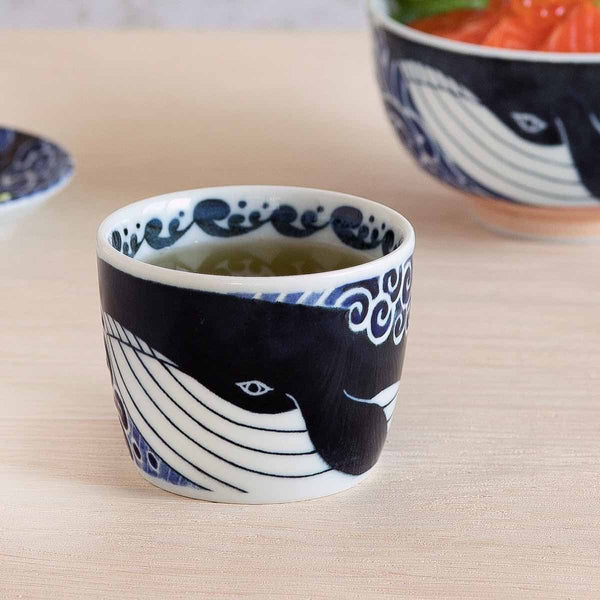 白波くじら クジラ そば猪口 そばちょこ 蕎麦猪口 カップ おしゃれ 美濃焼 和食器 日本製 食器