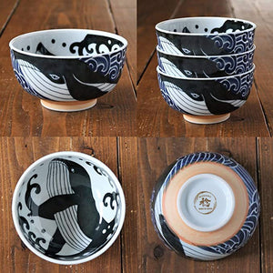 Mino Pottery Whale Donburi Bowl 16.91 fl oz (500ml)