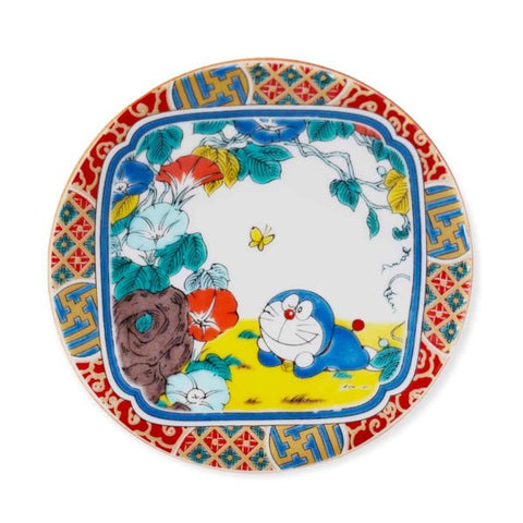 Doraemon Small Plate Bright Colors Kutani Ware (12.0 x 2.0cm) -Garden design